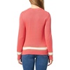 image:imageNautica Womens Solid Cable Long Sleeve Tipped SweaterCoralie Multi