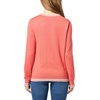 image:imageNautica Womens Solid Cable Long Sleeve Tipped SweaterCoralieIvory