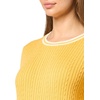 image:imageNautica Womens Solid Cable Long Sleeve Tipped SweaterDeep MaizeIvory
