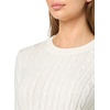 image:imageNautica Womens Solid Cable Long Sleeve Tipped SweaterIvory Multi