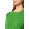image:imageNautica Womens Solid Cable Long Sleeve Tipped SweaterNew Leaf Multi