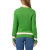 image:imageNautica Womens Solid Cable Long Sleeve Tipped SweaterNew Leaf Multi