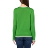 image:imageNautica Womens Solid Cable Long Sleeve Tipped SweaterNew LeafIvory