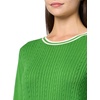 image:imageNautica Womens Solid Cable Long Sleeve Tipped SweaterNew LeafIvory