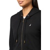 image:imageNautica Womens Solid Zipper Long Sleeve Hoodie SweatshirtBlack