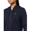 image:imageNautica Womens Solid Zipper Long Sleeve Hoodie SweatshirtNight Sky