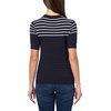 image:imageNautica Womens Striped Ribbed Knit Short Sleeve SweaterNight Sky Multi