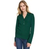 image:imageNautica Womens VNeck Cable Polo Long SleeveForest