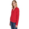 image:imageNautica Womens VNeck Cable Polo Long SleeveHaute Red