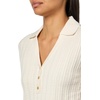 image:imageNautica Womens VNeck Cable Polo Long SleeveIvory