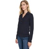 image:imageNautica Womens VNeck Cable Polo Long SleeveNight Sky