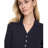image:imageNautica Womens VNeck Cable Polo Long SleeveNight Sky