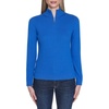 image:imageNautica Womens 14 Zip Mockneck Cable SweaterCerulean