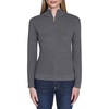 image:imageNautica Womens 14 Zip Mockneck Cable SweaterFog Heather