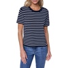 image:imageNautica Womens Crew Neck Solid Short Sleeve SweaterNew Night SkyBright White