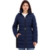 image:imageNautica Womens Flex Fit Belted Puffer JacketBluenight Navy