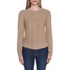 image:imageNautica Womens Long Sleeve Cable Crewneck SweaterCamel