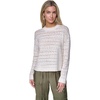 image:imageNautica Womens Long Sleeve Cable VNeck SweaterWhite Swan Multi