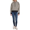image:imageNautica Womens Long Sleeve Plaid Quilted HoodieBlackWhite Swan