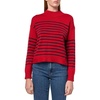image:imageNautica Womens Long Sleeve Pullover Mockneck SweaterHaute RedNight Sky