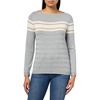image:imageNautica Womens Mariner Stripe Pullover Boatneck Long SleeveHeather Mist Multi