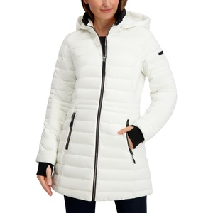 image:imageNautica Womens 34 Length Midweight Puffer JacketSail White