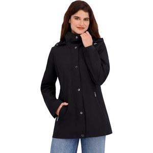 image:imageNautica Womens Bonded Rain Jacket with Bib InsertBlack