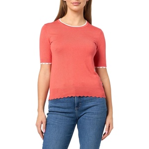 image:imageNautica Womens Crew Neck Solid Short Sleeve SweaterCoralieBright White