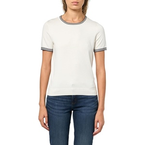 image:imageNautica Womens Crew Neck Solid Short Sleeve SweaterIvory Sky Captain