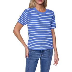 image:imageNautica Womens Crew Neck Solid Short Sleeve SweaterNew French BlueBright White