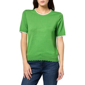 image:imageNautica Womens Crew Neck Solid Short Sleeve SweaterNew LeafBright White