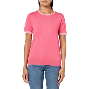 image:imageNautica Womens Crew Neck Solid Short Sleeve SweaterRosette Multi