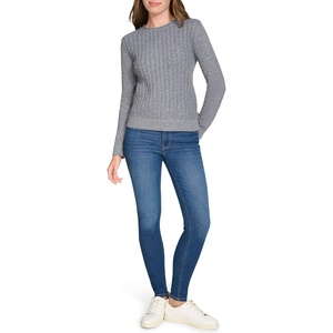 image:imageNautica Womens Crewneck Pullover Cable Long SleeveNight Sky
