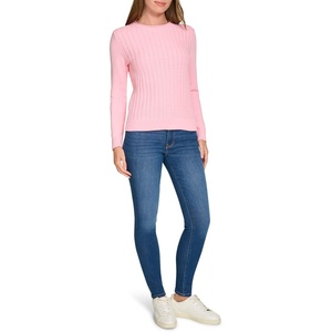 image:imageNautica Womens Crewneck Pullover Cable Long SleeveTaffy Pink Heather