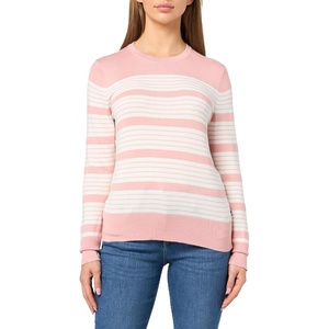 image:imageNautica Womens Crewneck Stripe Long Sleeve Crewneck SweaterBridal Rose Multi