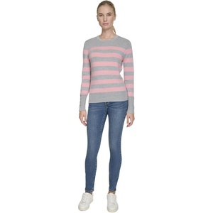 image:imageNautica Womens Crewneck Stripe Long Sleeve Crewneck SweaterMist Heather Multi