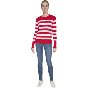 image:imageNautica Womens Crewneck Stripe Long Sleeve Crewneck SweaterRegatta Red Night Sky
