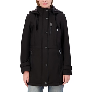 image:imageNautica Womens Faux Fur Hood Softshell JacketCaviar