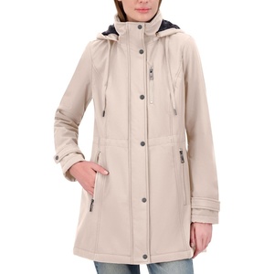 image:imageNautica Womens Faux Fur Hood Softshell JacketSoft Beige