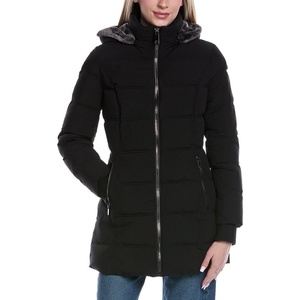 image:imageNautica Womens Faux Fur Hood Stretch Puffer JacketBlack