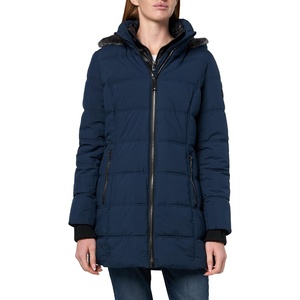 image:imageNautica Womens Faux Fur Hood Stretch Puffer JacketNavy Seas
