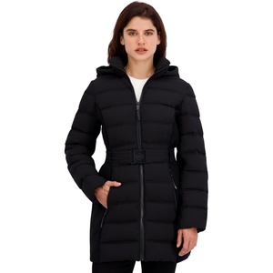 image:imageNautica Womens Flex Fit Belted Puffer JacketMidnight Black