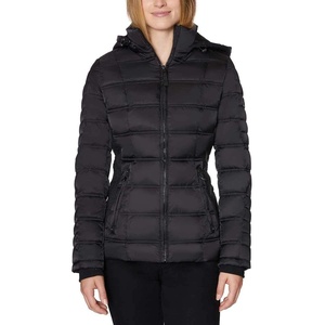 image:imageNautica Womens Heavyweight Stretch Puffer Jacket With Storm CuffsCaviar