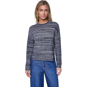 image:imageNautica Womens Long Sleeve Cable VNeck SweaterNight SkyWhite Swan