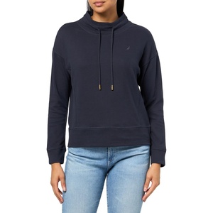 image:imageNautica Womens Long Sleeve Mock Neck Pullover SweatshirtNight Sky