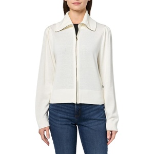image:imageNautica Womens Long Sleeve Zip Front Cardigan Sweater JacketIvory