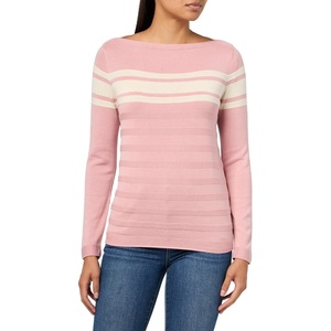image:imageNautica Womens Mariner Stripe Pullover Boatneck Long SleeveBridal Rose Multi