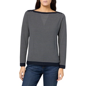 image:imageNautica Womens Mariner Stripe Pullover Boatneck Long SleeveNight Sky Multi