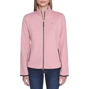 image:imageNautica Womens Mockneck Zip Up Fleece JacketBridal Rose