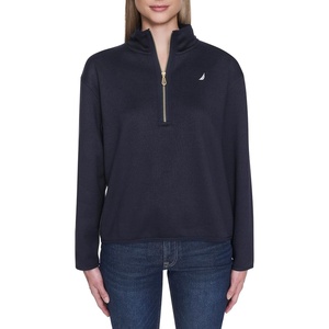 image:imageNautica Womens Mockneck Zip Up Fleece JacketNew Night Sky